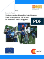 Lessons Learned Mainstreaming Disability Into DRM Indonesia-Philippines