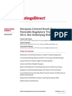 European Covered Bonds Face Favorable Regulatory Treatment in 2014, But Underlying Risks Remain