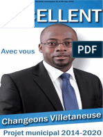 Projet Municipal 2014 de La Liste Changeons Villetaneuse - Dieunor EXCELLENT