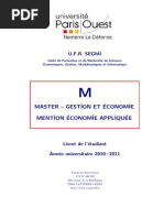 Livret Etudiant - Master Economie Appliquee 2010 2011 - V3