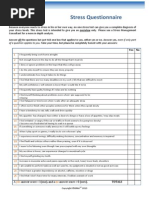 Stress Questionnaire