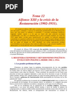 Tema 12 - Alfonso XIII y La Crisis de La Restauración