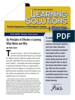 Six Principles of Effective E-Learning: What Works and Why