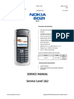 Nokia 6021: Service Manual Service Level 1&2