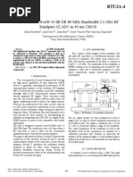 A 6.1 GS/S 52.8 MW 43 DB DR 80 MHZ Bandwidth 2.4 GHZ RF Bandpass Adc in 40 NM Cmos