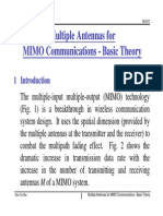 Lecture Notes-Multiple Antennas For MIMO Communications - Basic Theory