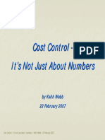 Cost Control - It ' S Not Just About Numbers