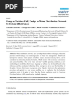 Water: Pump As Turbine (PAT) Design in Water Distribution Network by System Effectiveness