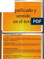 Significado y Sentido en El Texto