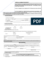 ICA MedicalExaminationReport Form