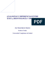 Analogías y Diferencias Entre Ética y Deontología - José María Barrio Maestre