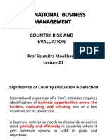 IBE NDIM Country Risk and Evaluation Lecture 21