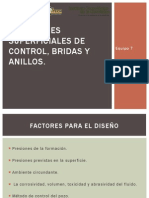 Conexiones Superficiales de Control, Bridas y Anillos