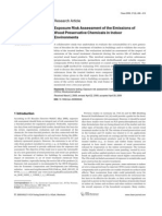 Exposure Risk Assessment of The Emissions of Wood Preservative Chemicals in Indoor Environments