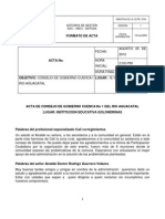 Acta de Consejo Cuenca No. 1 - La Leonera, Pichinde, Saladito, Andes y Felidia PDF