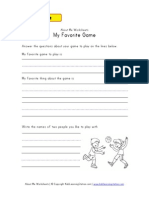 Ourselves 12 My-Favorite-Game-Worksheet PDF