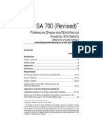 SA 700 Audit Report Format Updated