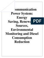 Telecommunication Power System: Energy Saving, Renewable Sources, Environmental Monitoring and Diesel Consumption Reduction