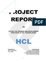 Report HCL Training