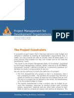 PM4DEV The Project Constraints