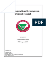 Assignment - Role of Computational Techniques On Proposed Research