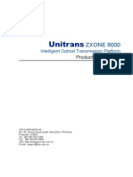 ZXONE 8000 Intelligent Optical Transmission Platform Product Description