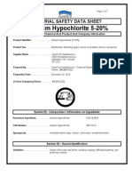 MSDS Sodium Hypochchlorite (Bleach)