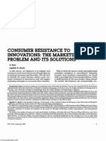 Ram - Sheth - 1989 - JCM - Consumer Resistance To Innovation PDF