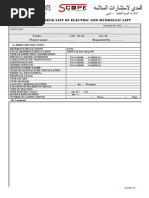 Elec. & Hydraulic Lift Checklist