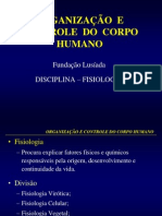 Organização e Controle Do Corpo Humano