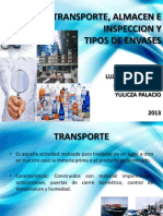 Transporte Almacenamiento Inspeccion y Tipos de Envases