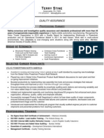 Quality Assurance Engineer Production in Frederick MD Resume Terry Stine