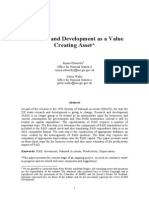 Research and Development As A Value Creating Asset