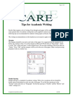 Tips For Academic Writing