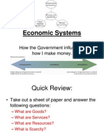 Economic Systems: How The Government Influences How I Make Money