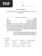 Chem 161 Fall 2013 Exam IV Practiceanswers