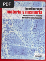 Bergson-Materia y Memoria