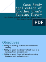 Case Study Application of Dorothea Orem's Nursing Theory