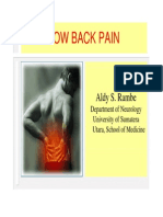 Low Back Pain Low Back Pain: Aldsr B Aldy S. Rambe