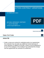 Construction Contract Variations