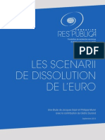 Les Scenarii de Dissolution de L Euro PDF