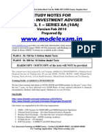 NISM Investment Adviser Level 1 - Series X-A Study Material Notes