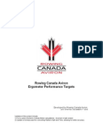 Rowing Canada Aviron Ergometer Performance Targets