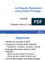 ADR and Attorney Client Privilege - 2012