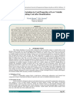 Studies On The Variation in Coal Properties of Low Volatile Coking Coal After Beneficiation