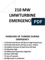 210 MW LMW Turbine Emergencies