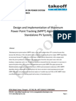 Design and Implementation of Maximum Power Point Tracking (MPPT) Algorithm For A Standalone PV System