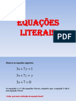 Equaçoes Literais