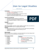 Introduction To Legal Studies Notes