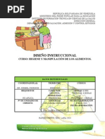 Diseño - Instruccional - Curso Higiene y Manipulación de Los Alimentos